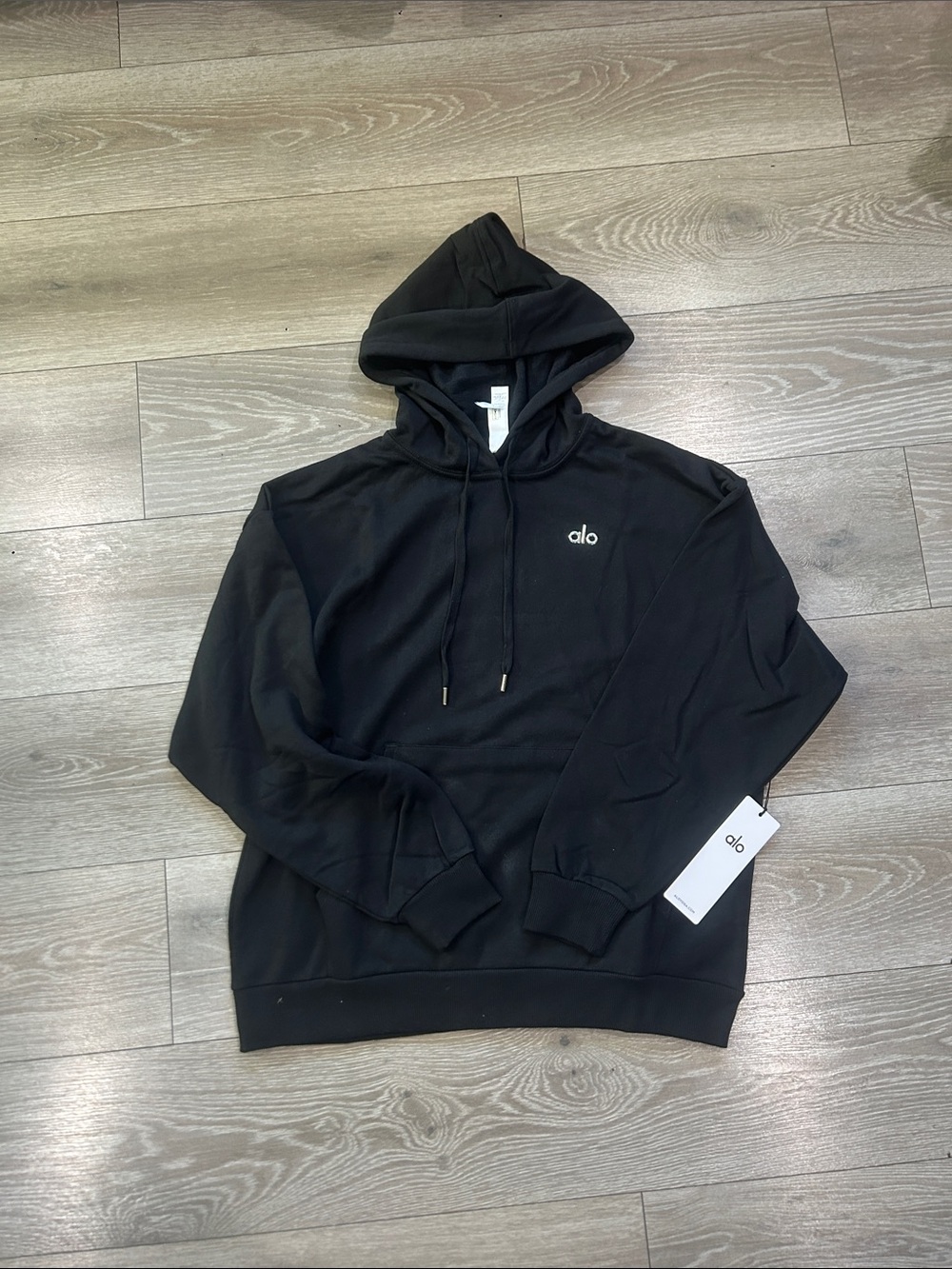 Alo Accolade Hoodie Black Hoodie Size large NWT